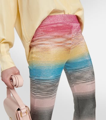 Lamé knit high-rise flares | Missoni