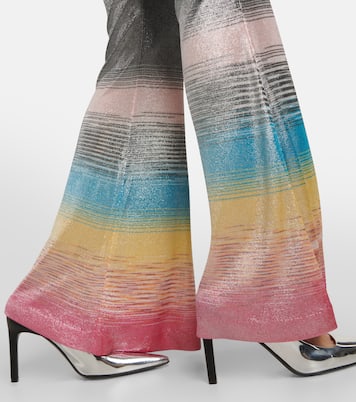 Lamé knit high-rise flares | Missoni