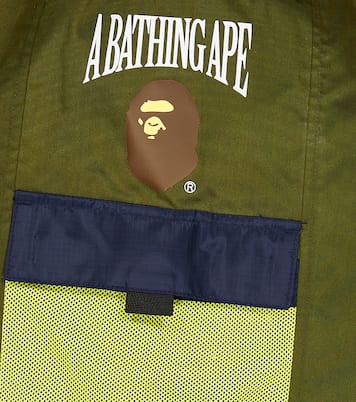 Logo mesh-trimmed cargo shorts | BAPE Kids