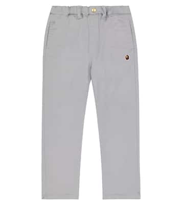 Pantaloni Tuck in twill con ricamo | BAPE Kids