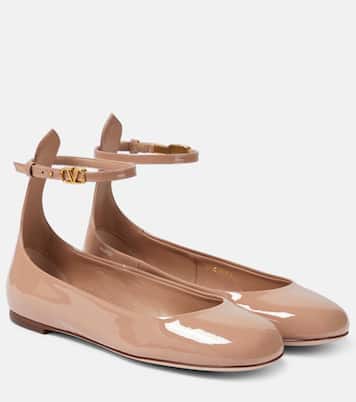 Tan-Go patent leather ballet flats | Valentino Garavani