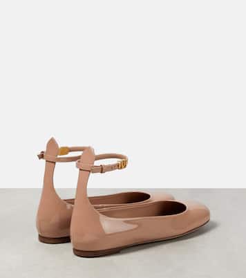 Tan-Go patent leather ballet flats | Valentino Garavani
