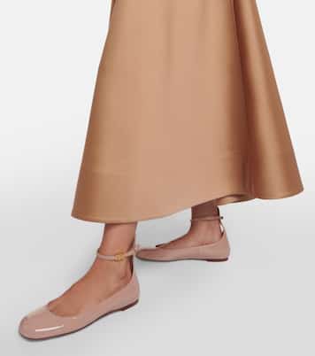 Tan-Go patent leather ballet flats | Valentino Garavani