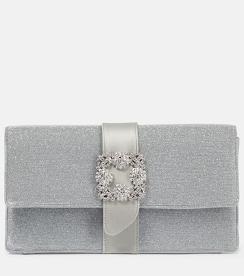 Pochette Capri Glitter à ornements | Manolo Blahnik