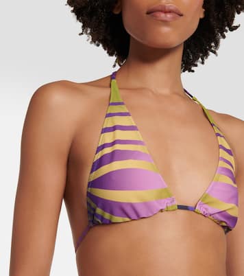 Printed triangle bikini top | Jean Paul Gaultier