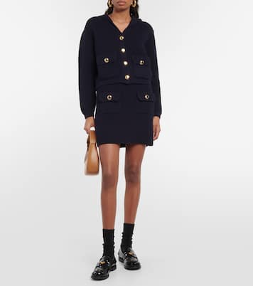 Mini-jupe en laine | Miu Miu