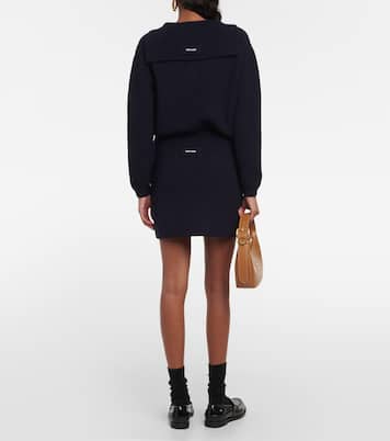 Mini-jupe en laine | Miu Miu