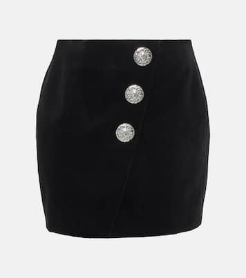 Verzierter Minirock aus Samt | Balmain