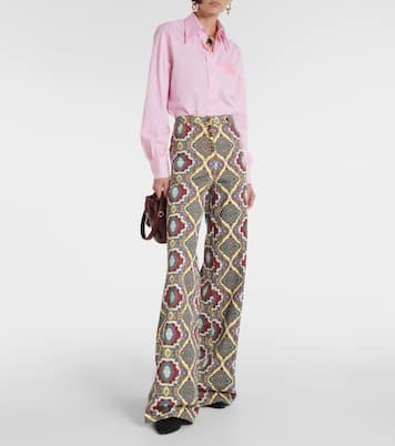 Printed high-rise wide-leg jeans | Etro