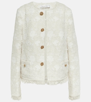 Veste Gardenia brodée en tweed | Oscar de la Renta