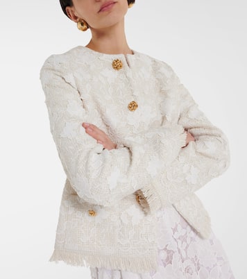 Veste Gardenia brodée en tweed | Oscar de la Renta