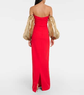 Off-Shoulder-Robe Auriel aus Crêpe | Safiyaa