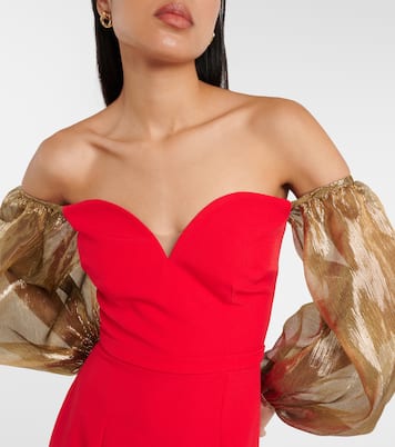 Off-Shoulder-Robe Auriel aus Crêpe | Safiyaa