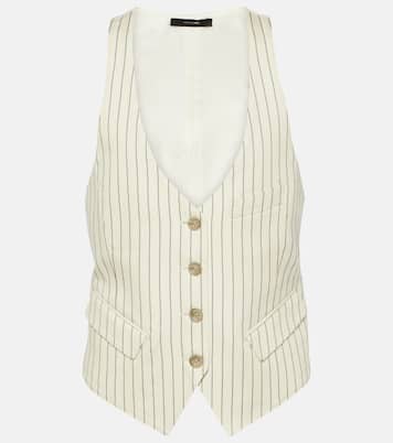 Gilet in misto lana e seta a righe | Tom Ford