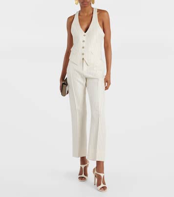 Gilet in misto lana e seta a righe | Tom Ford