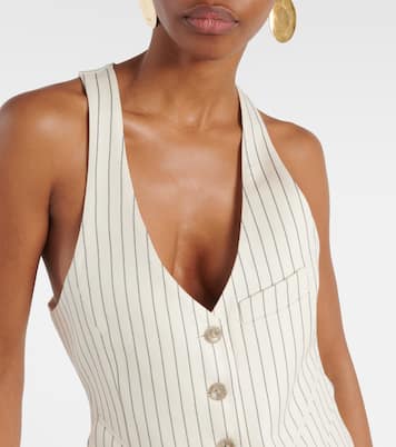 Gilet in misto lana e seta a righe | Tom Ford