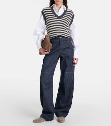 High-Rise Wide-Leg Jeans | Brunello Cucinelli