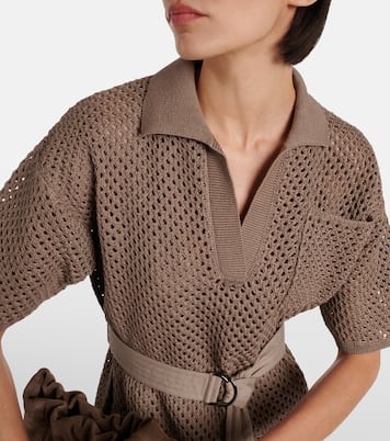 Vestido calado de algodón | Brunello Cucinelli