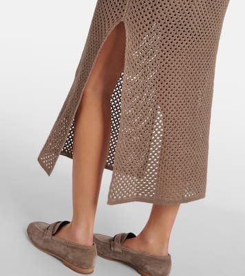 Vestido calado de algodón | Brunello Cucinelli