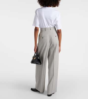 Weite High-Rise-Hose aus Wolle | Ami Paris
