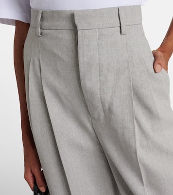 Weite High-Rise-Hose aus Wolle | Ami Paris