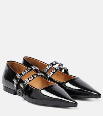 Ballerines en cuir synthétique | Ganni
