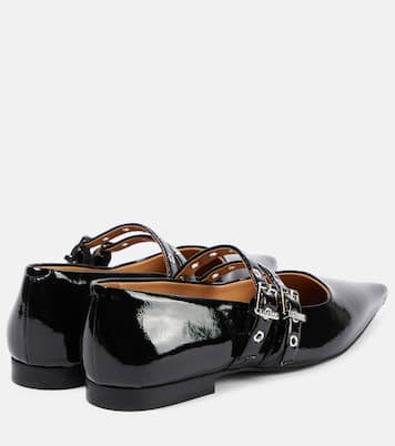 Ballerines en cuir synthétique | Ganni