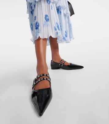 Ballerines en cuir synthétique | Ganni
