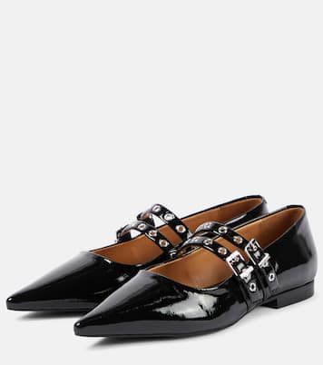 Ballerines en cuir synthétique | Ganni