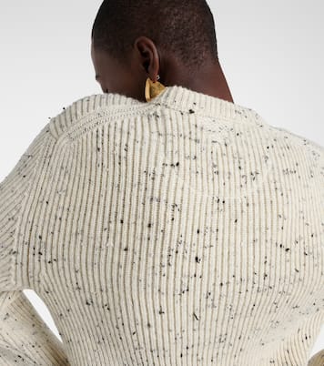 Cardigan oversize in lana a coste | Bottega Veneta