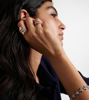 Bague Yellow Heart en or blanc 18 ct et diamants | Kamyen