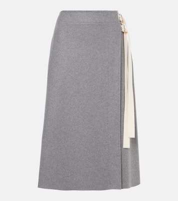 Falda envolvente de mezcla de lana | Jil Sander