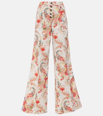 Jeans flared con stampa a vita alta | Etro