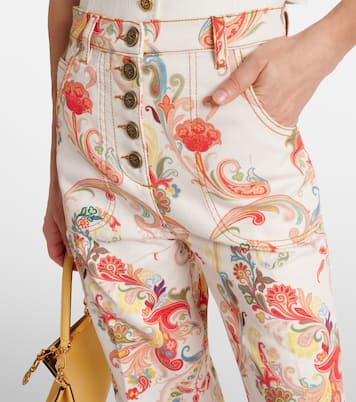 Jeans flared con stampa a vita alta | Etro
