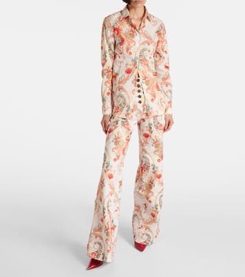 Jeans flared con stampa a vita alta | Etro