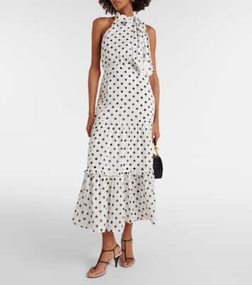 Eleanor halterneck cotton midi dress | Rixo