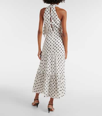 Eleanor halterneck cotton midi dress | Rixo