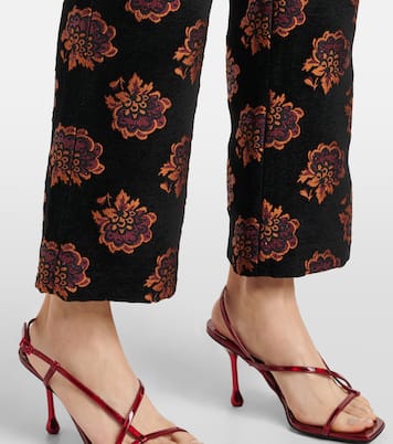 Pantalon droit en jacquard à fleurs | La DoubleJ