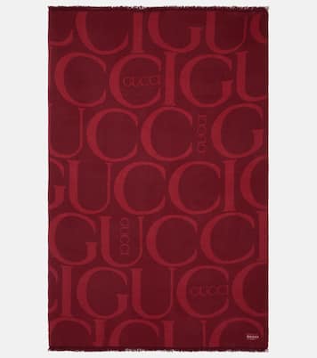 Maxi Gucci wool-blend bouclé blanket | Gucci