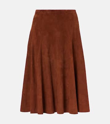 Gonna midi Sabrina in suede | Stouls