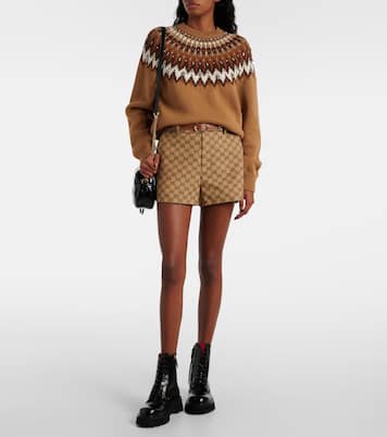 GG canvas cotton-blend shorts | Gucci