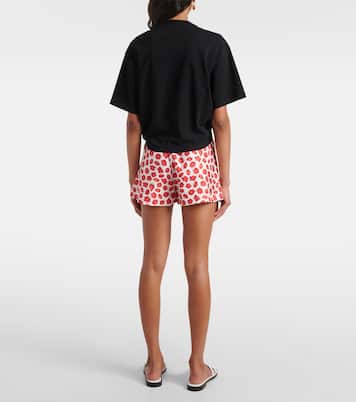 Camiseta cropped de algodón con logo | Versace