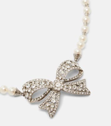 Collar de perlas sintéticas adornado | Alessandra Rich