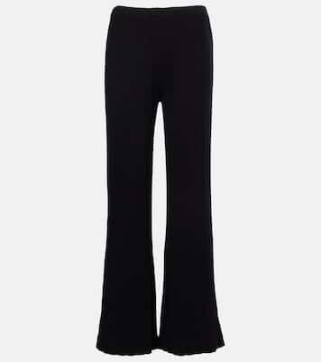 Pantalones rectos Alemi de pointelle | Velvet