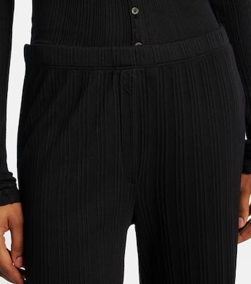 Pantalones rectos Alemi de pointelle | Velvet