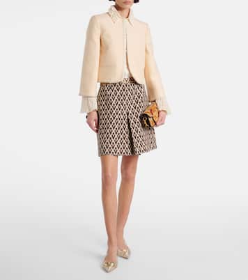 Escarpins slingback VLogo en cuir métallisé | Valentino Garavani