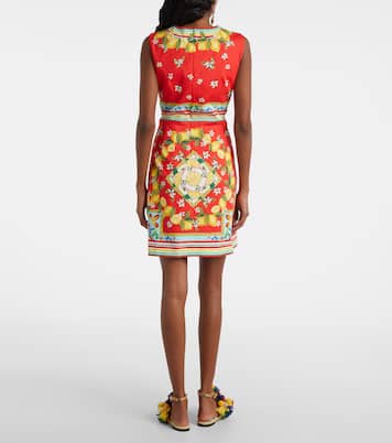 Bedrucktes Minikleid aus Baumwolle | Dolce&Gabbana