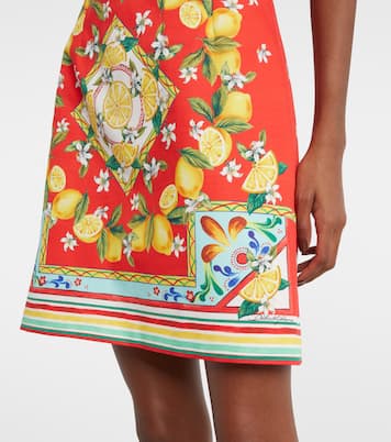 Bedrucktes Minikleid aus Baumwolle | Dolce&Gabbana