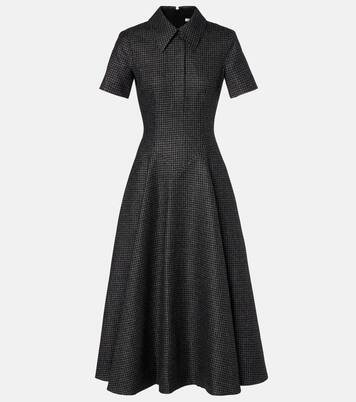 Robe midi Jody en laine mélangée à carreaux | Emilia Wickstead