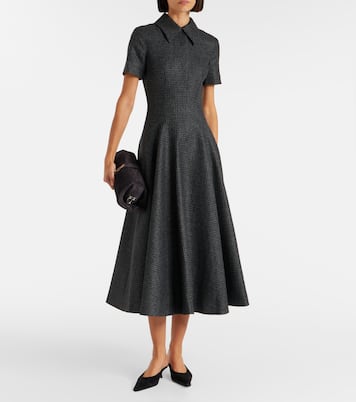 Robe midi Jody en laine mélangée à carreaux | Emilia Wickstead